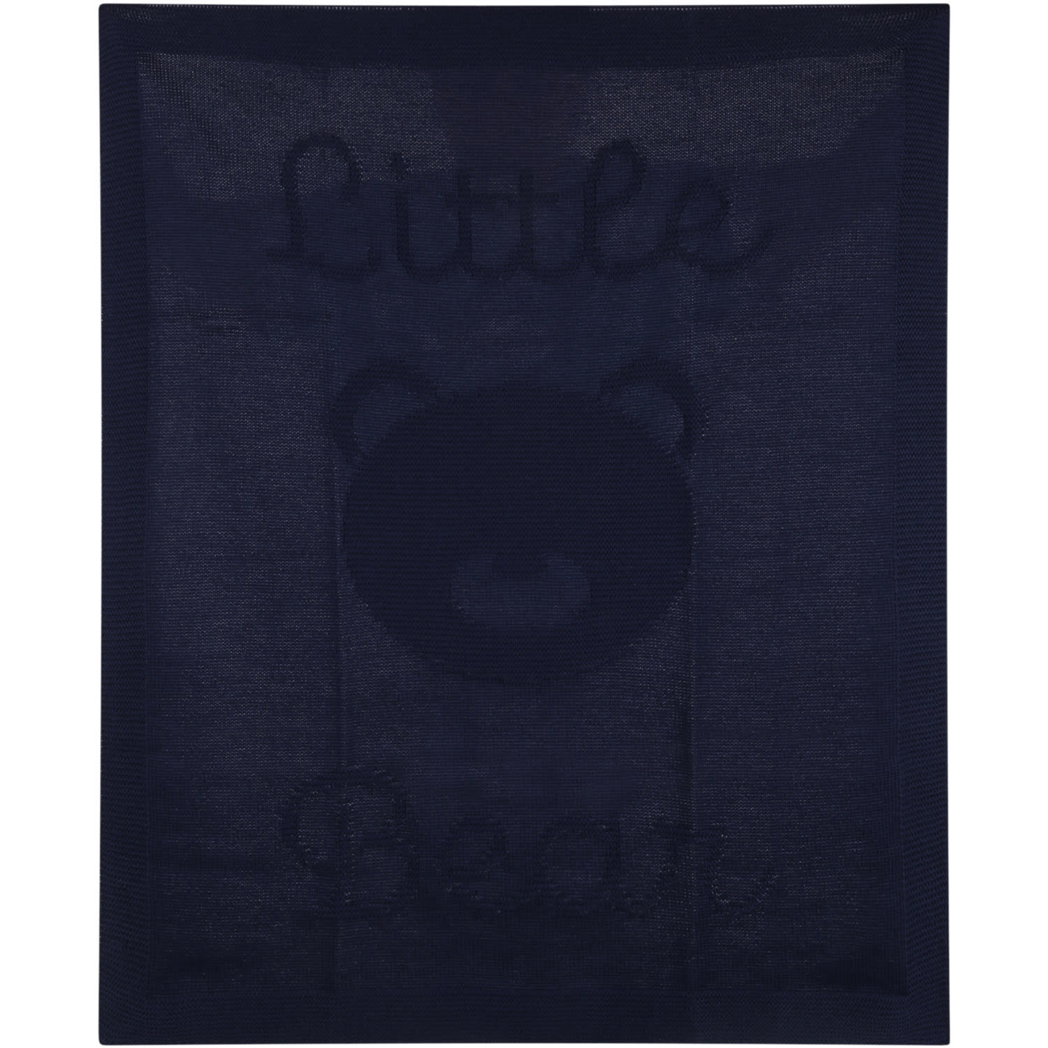 Little Bear Blue Blanket For Baby Boy With Bear And Logo