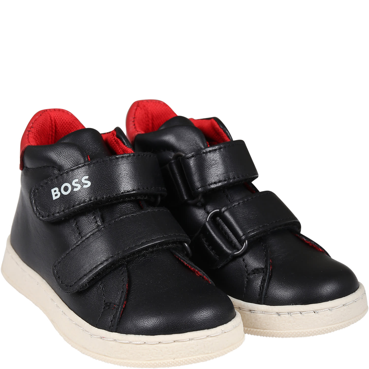 Hugo Boss Black Sneakers For Boy With Logo In Black