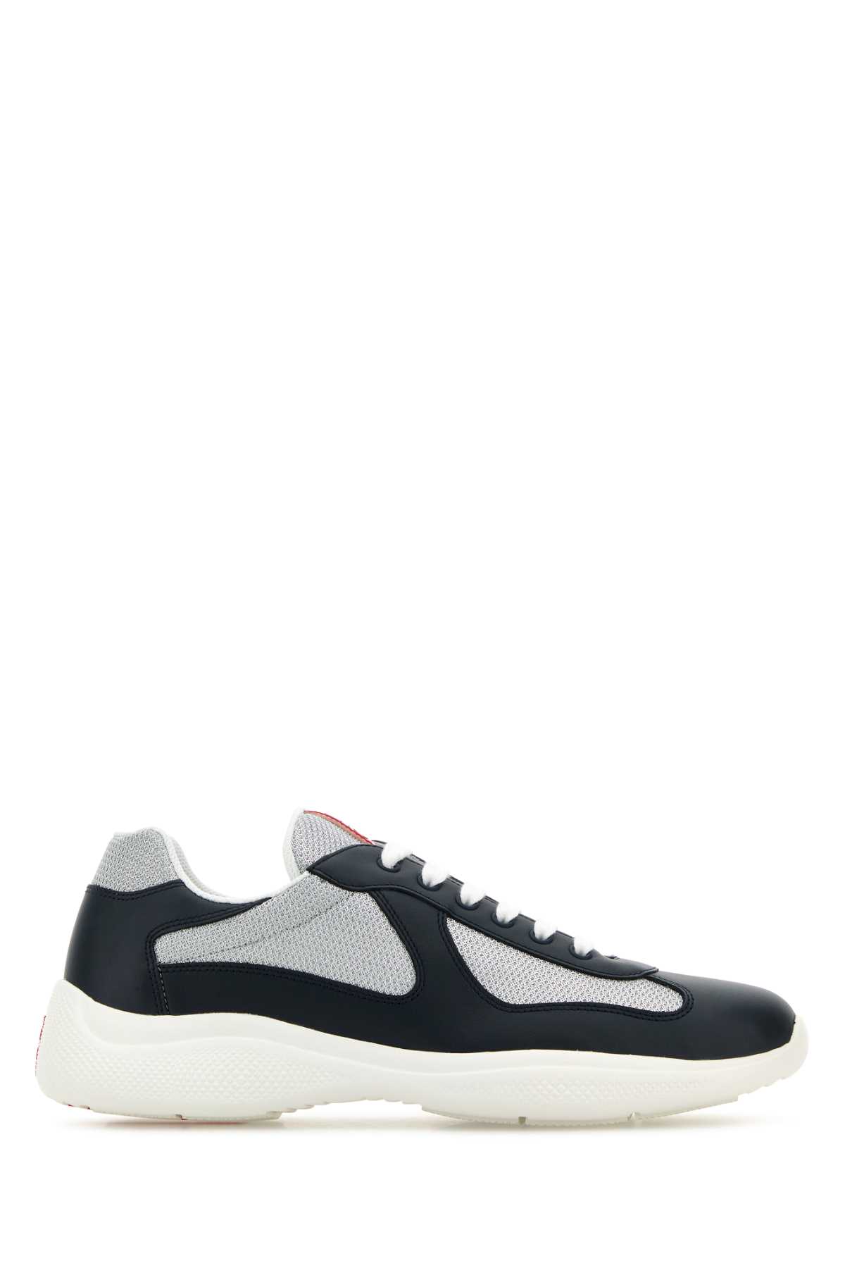 Two-tone Leather And Tech Fabric Sneakers