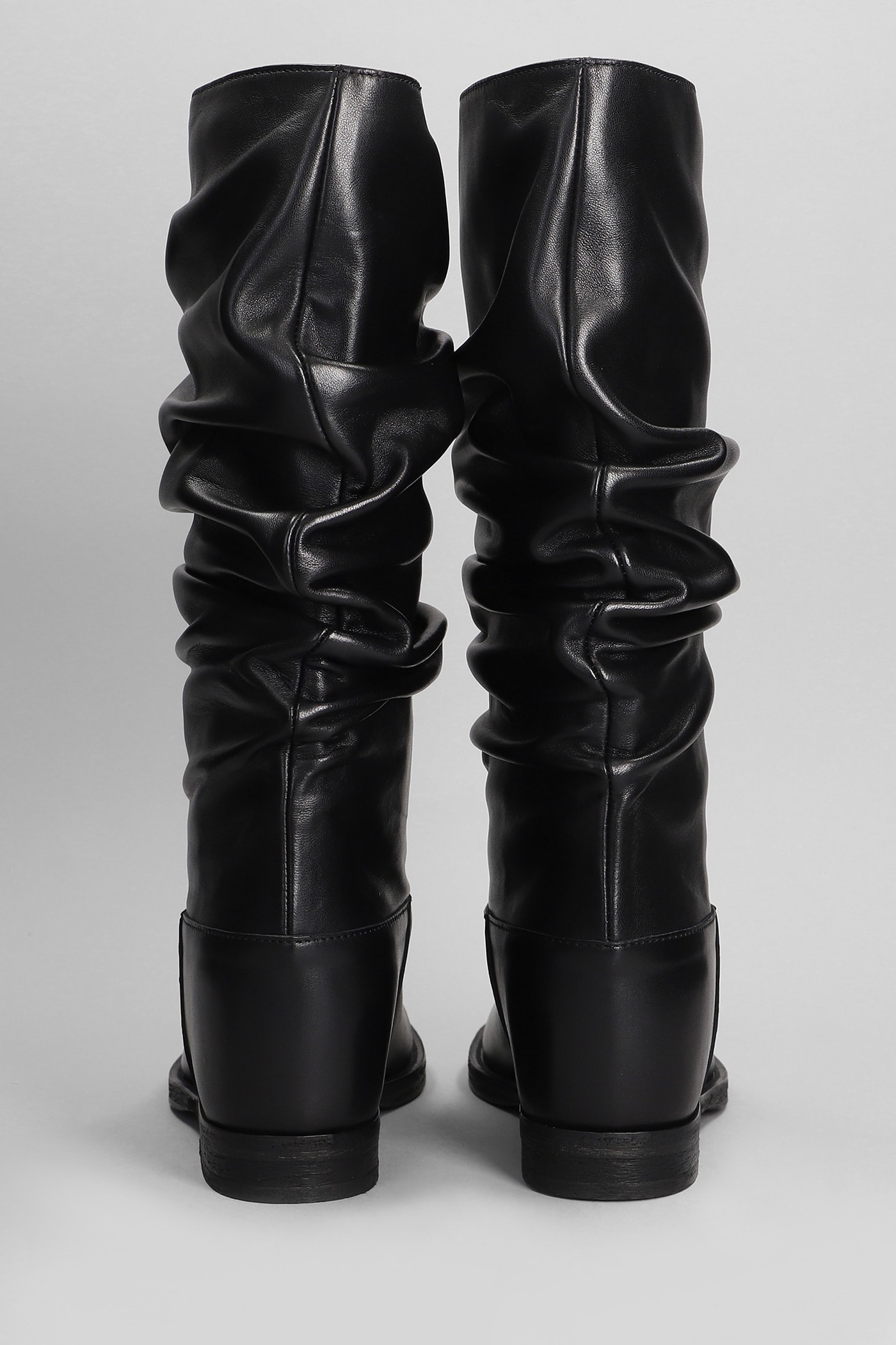 Shop Via Roma 15 In Black Leather