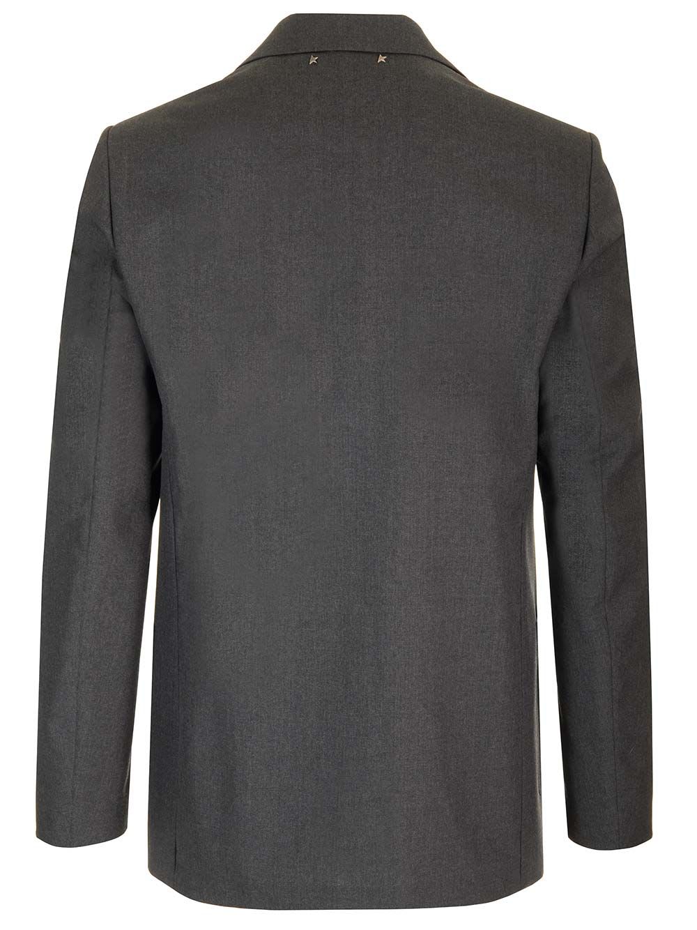 Shop Golden Goose Tailored Jacket In Charcoal