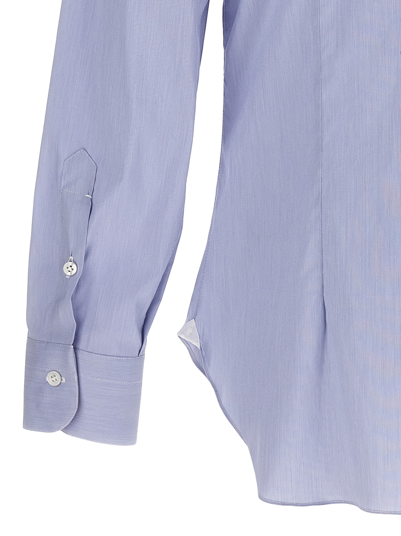 Shop Barba Napoli Fil A Fil Shirt In Light Blue