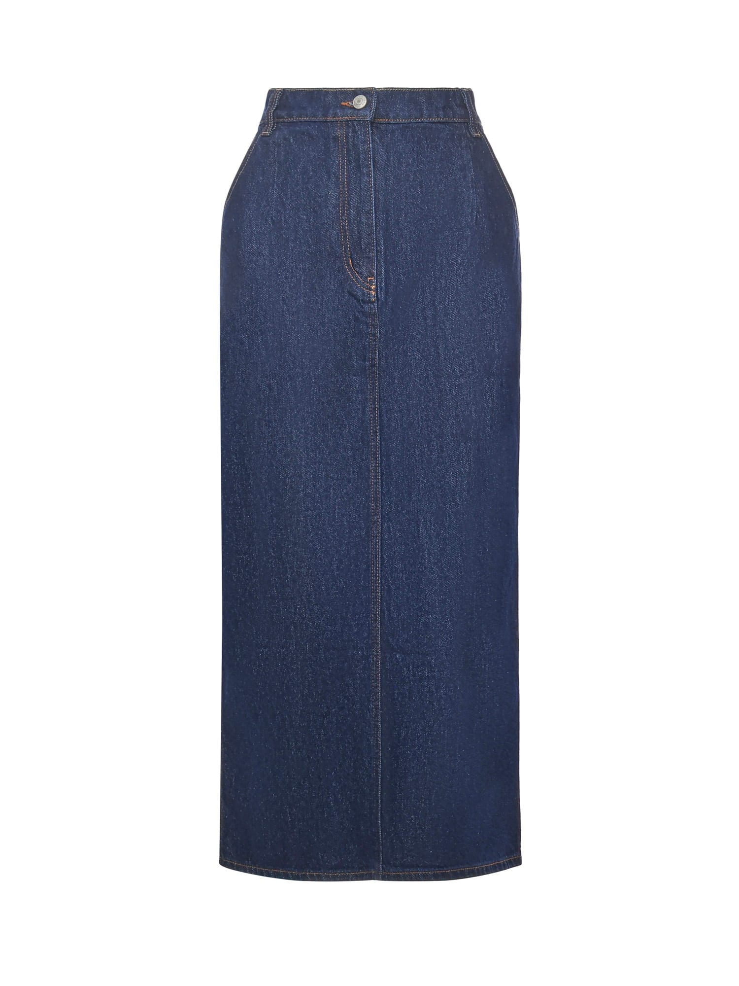 Magda Butrym Long Denim Skirt In Blue