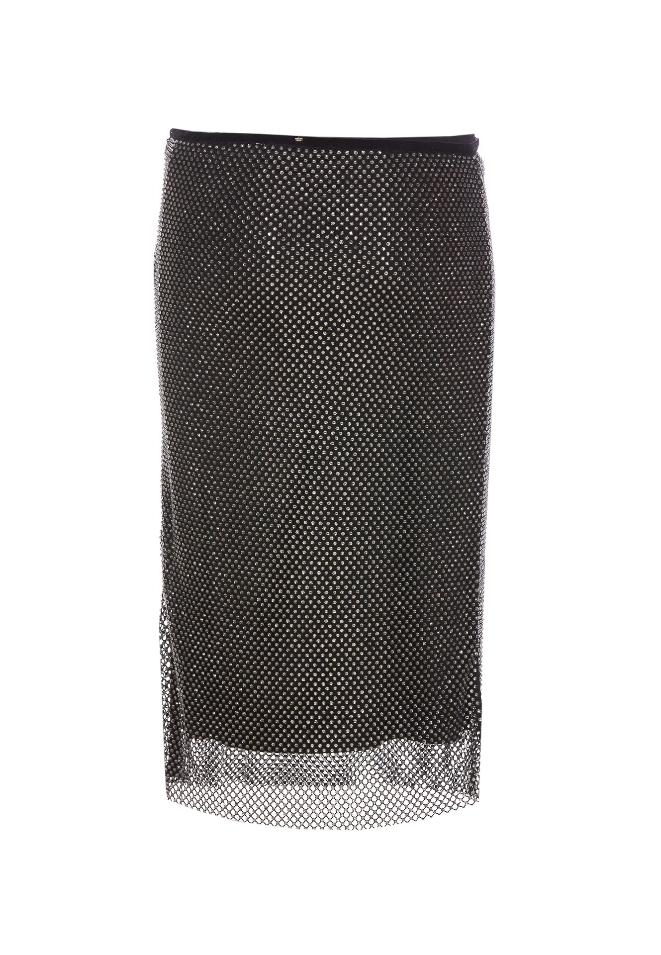 Shop Sportmax Strass And Tulle Skirt In Black