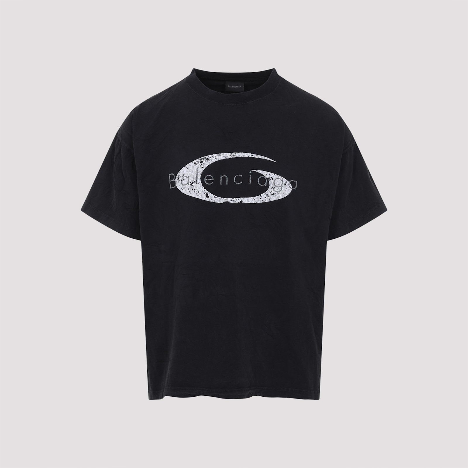 Shop Balenciaga Boxy T-shirt In Faded Washed Black