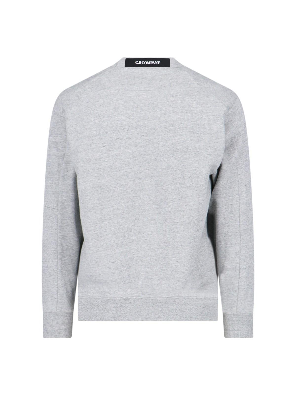 Shop C.p. Company Diagonal Raised Fleece Sweatshirt In Grigio