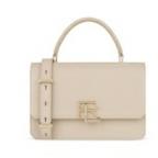 Shop Ralph Lauren Small Top Handle Crossbody Leather Bag In Beige