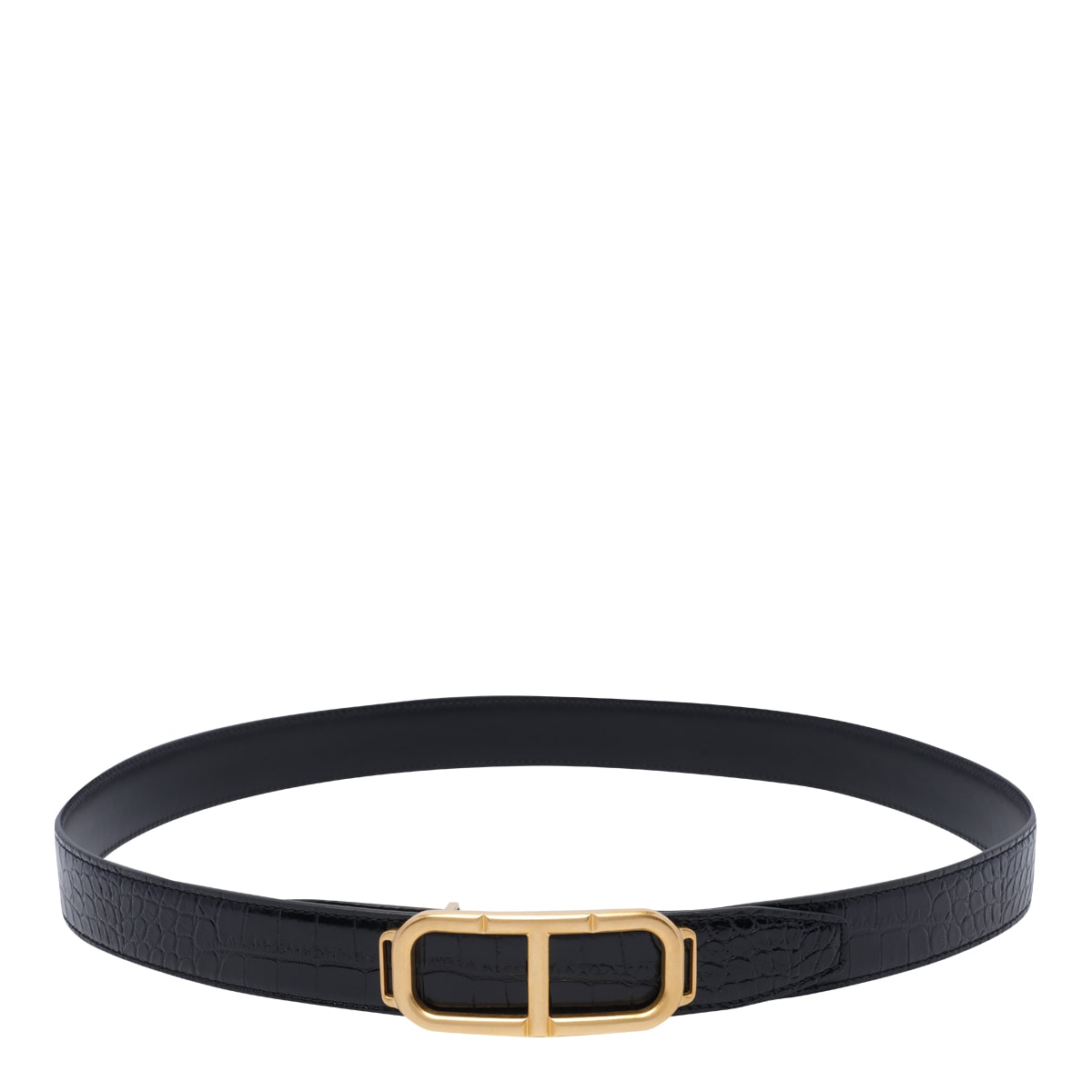 Shop Tom Ford Reversible Belt In Black