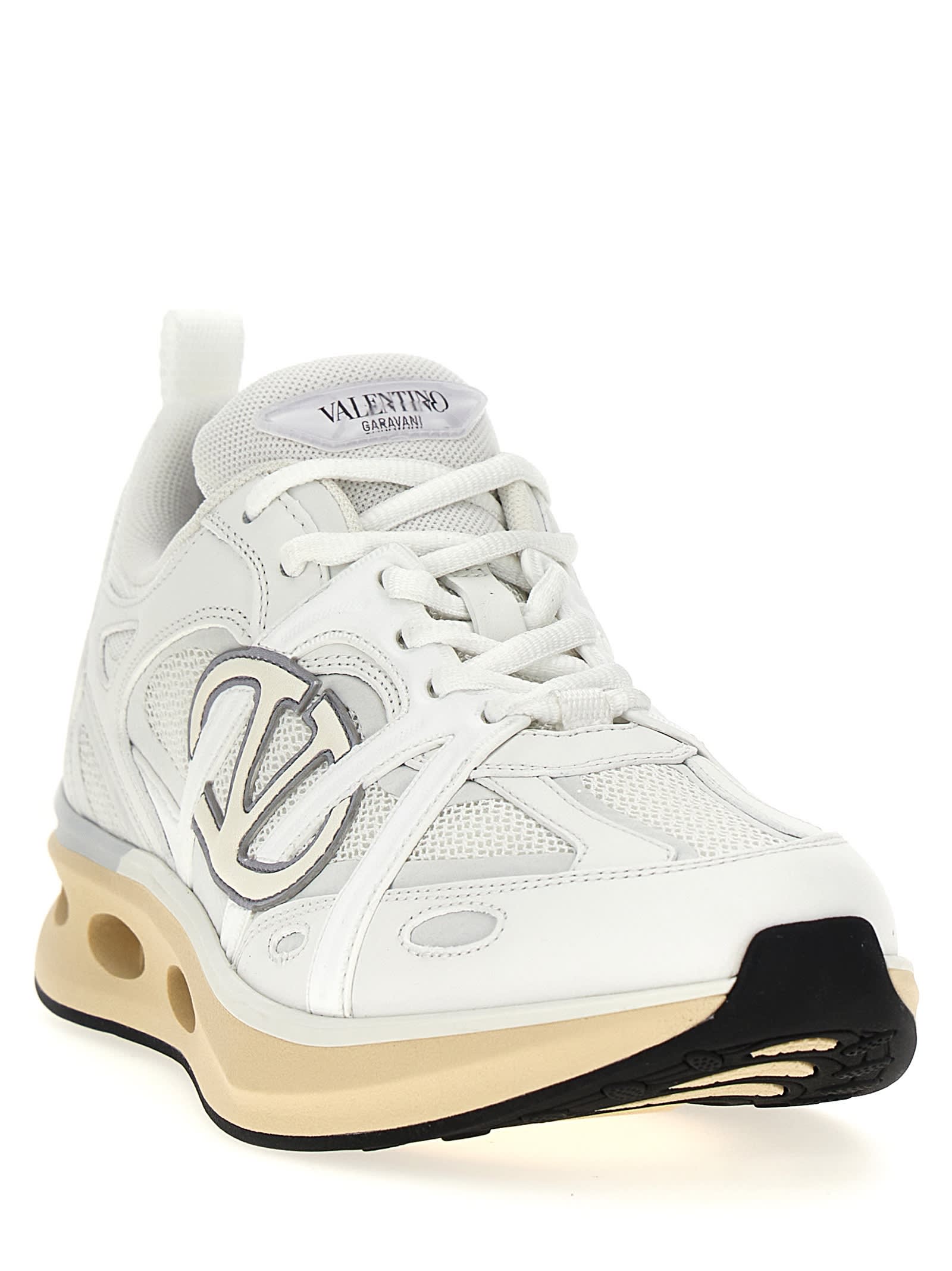 Shop Valentino Garavani Vlogo Easyjog Sneakers In White