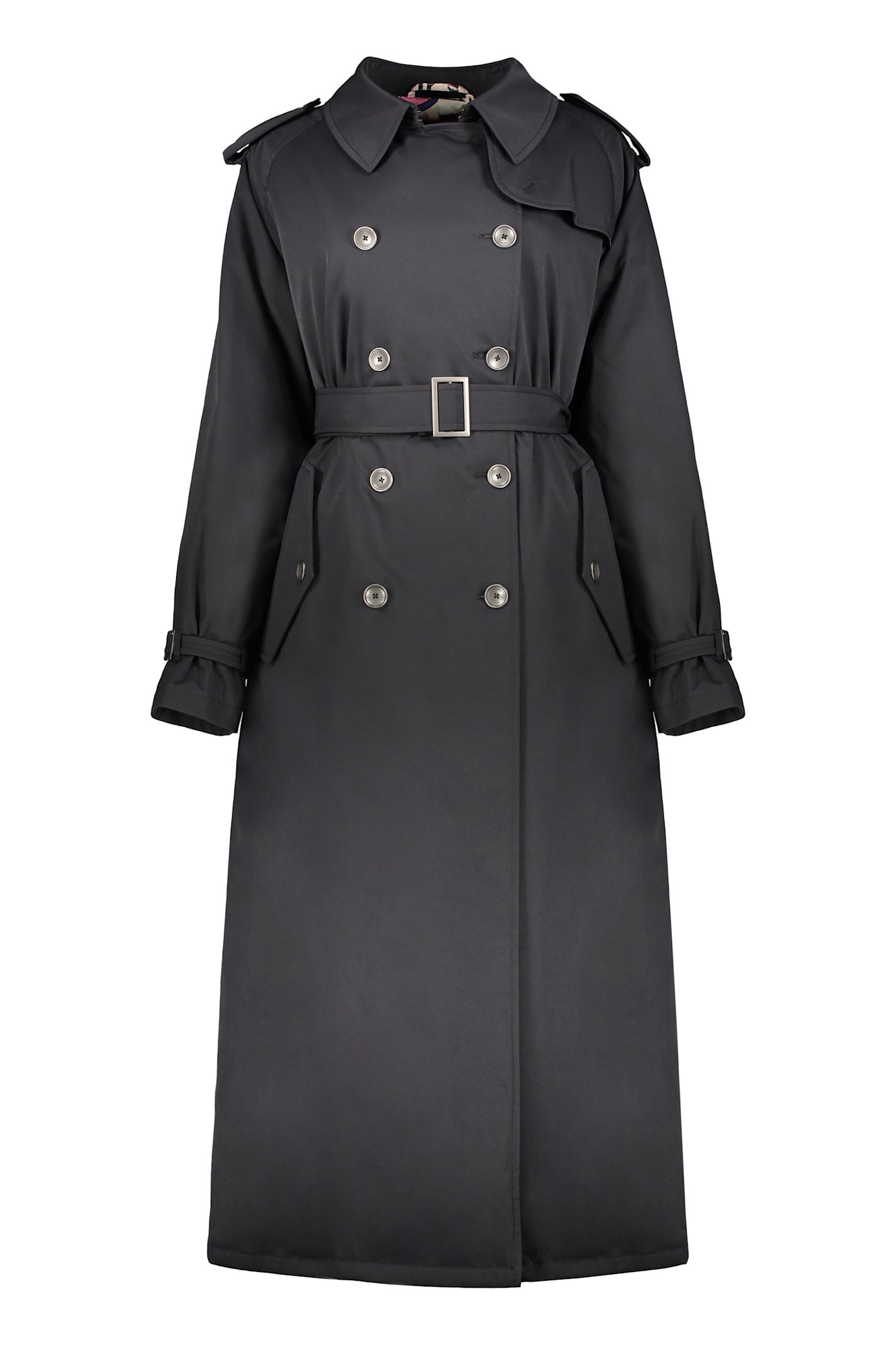 Herno Padded Trench Coat In Black
