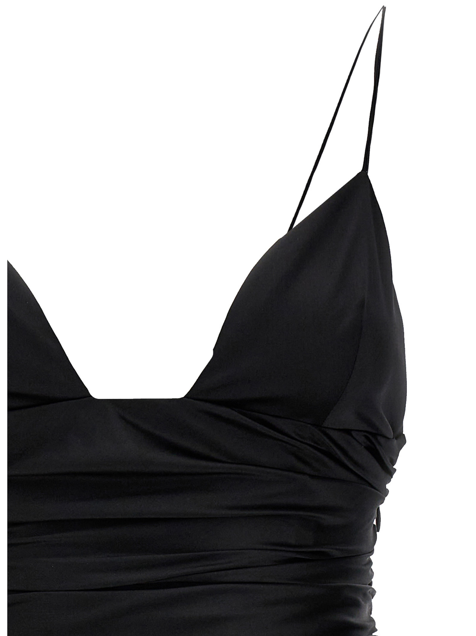 Shop Alessandra Rich Satin Minidress In Black