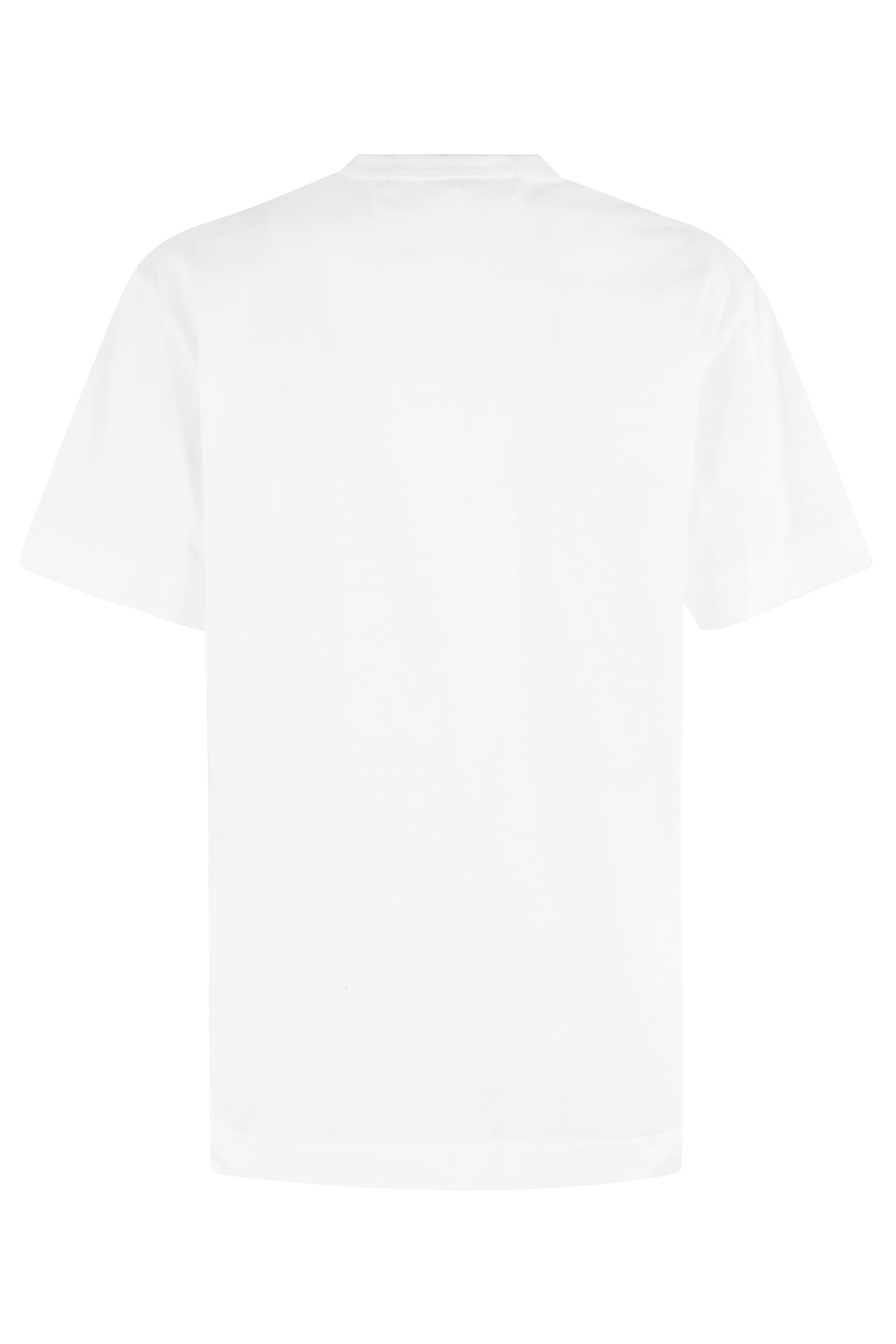 Comme Des Garçons Play Logo Embroidered T-shirt With Round Neck