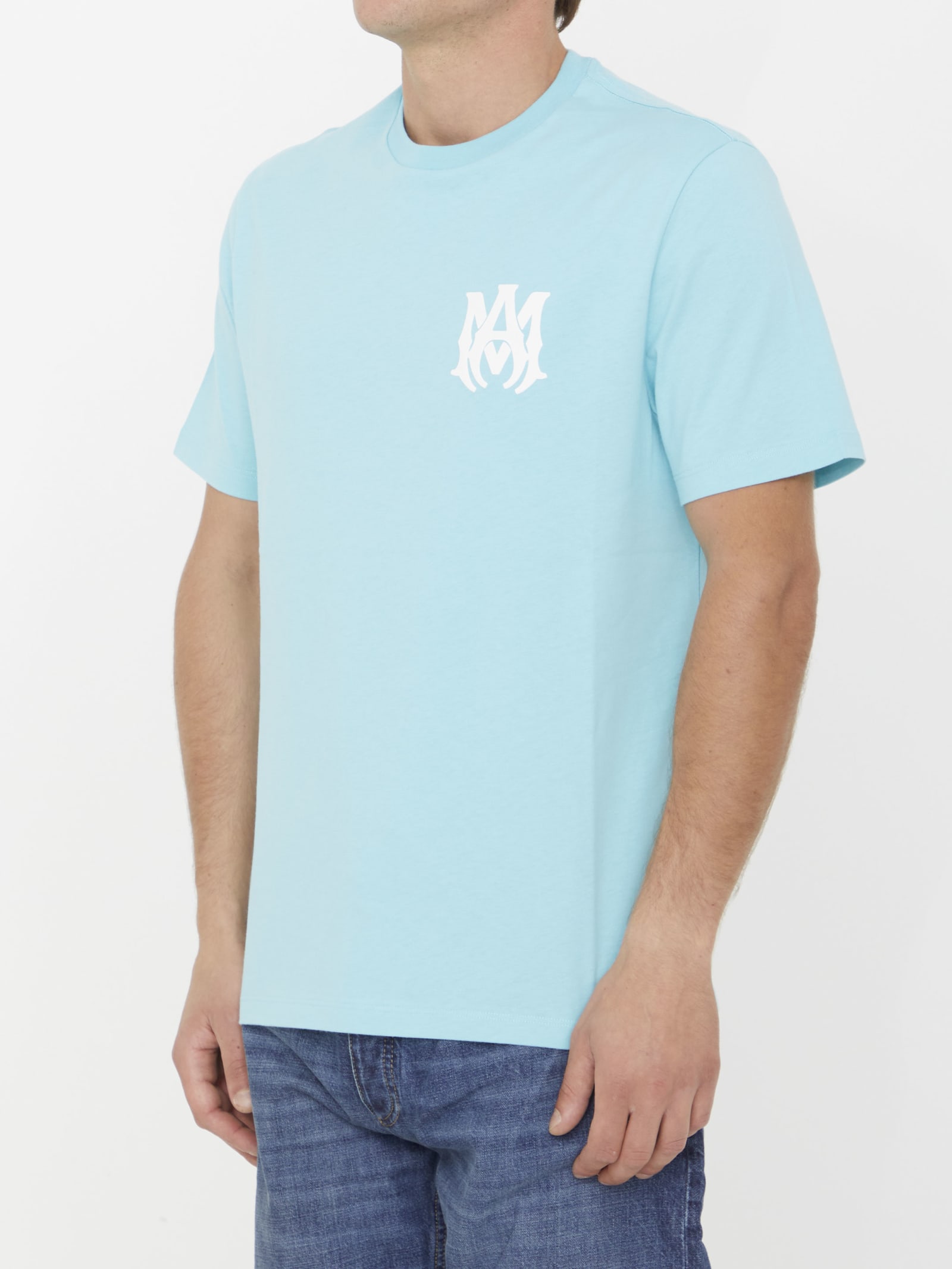 Amiri Logo T-shirt in Blue for Men