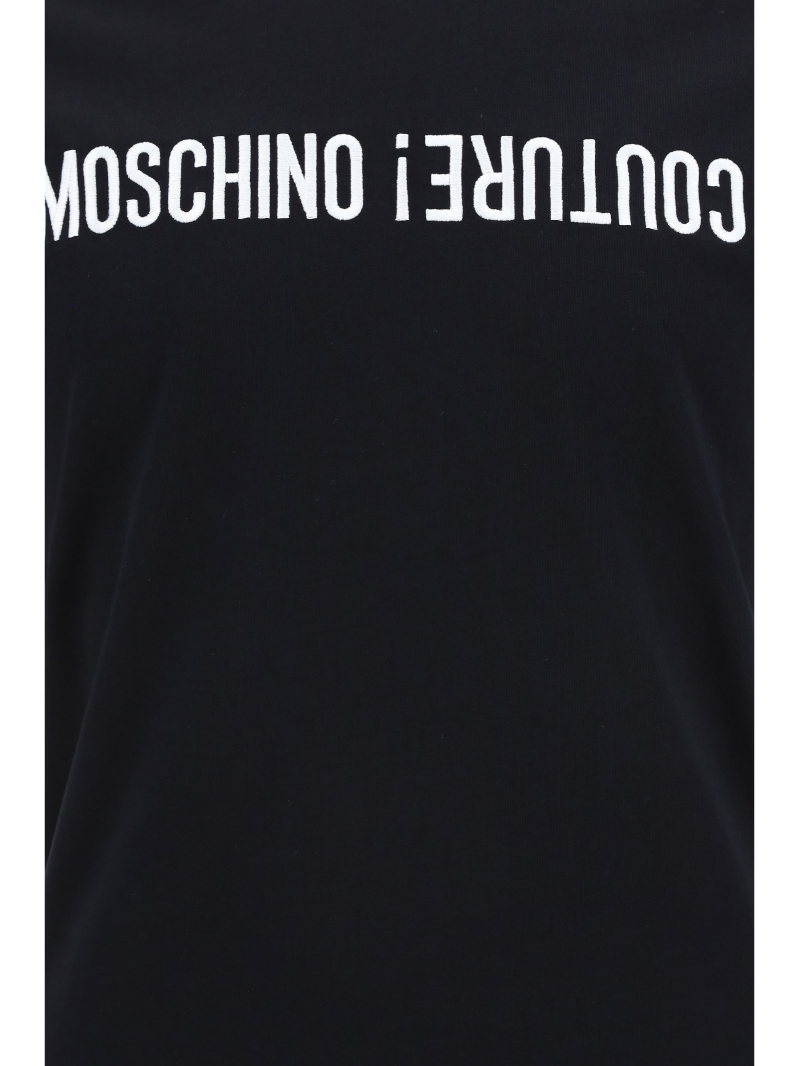 Shop Moschino T-shirt In Multi/black