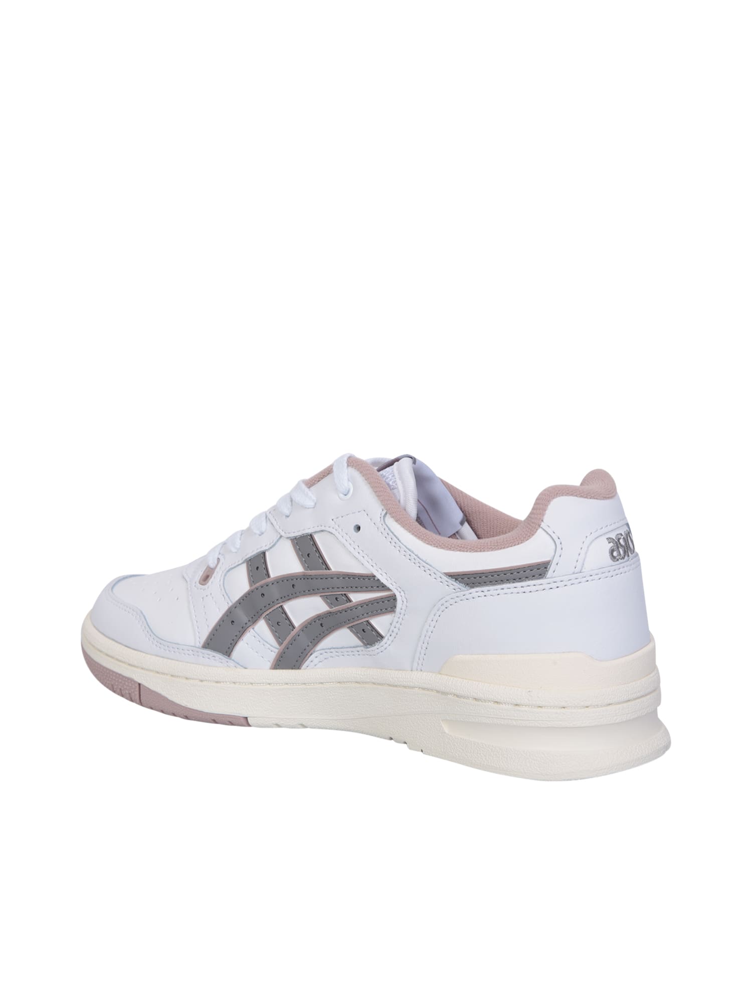 Shop Asics White And Pink Ex89 Sneakers