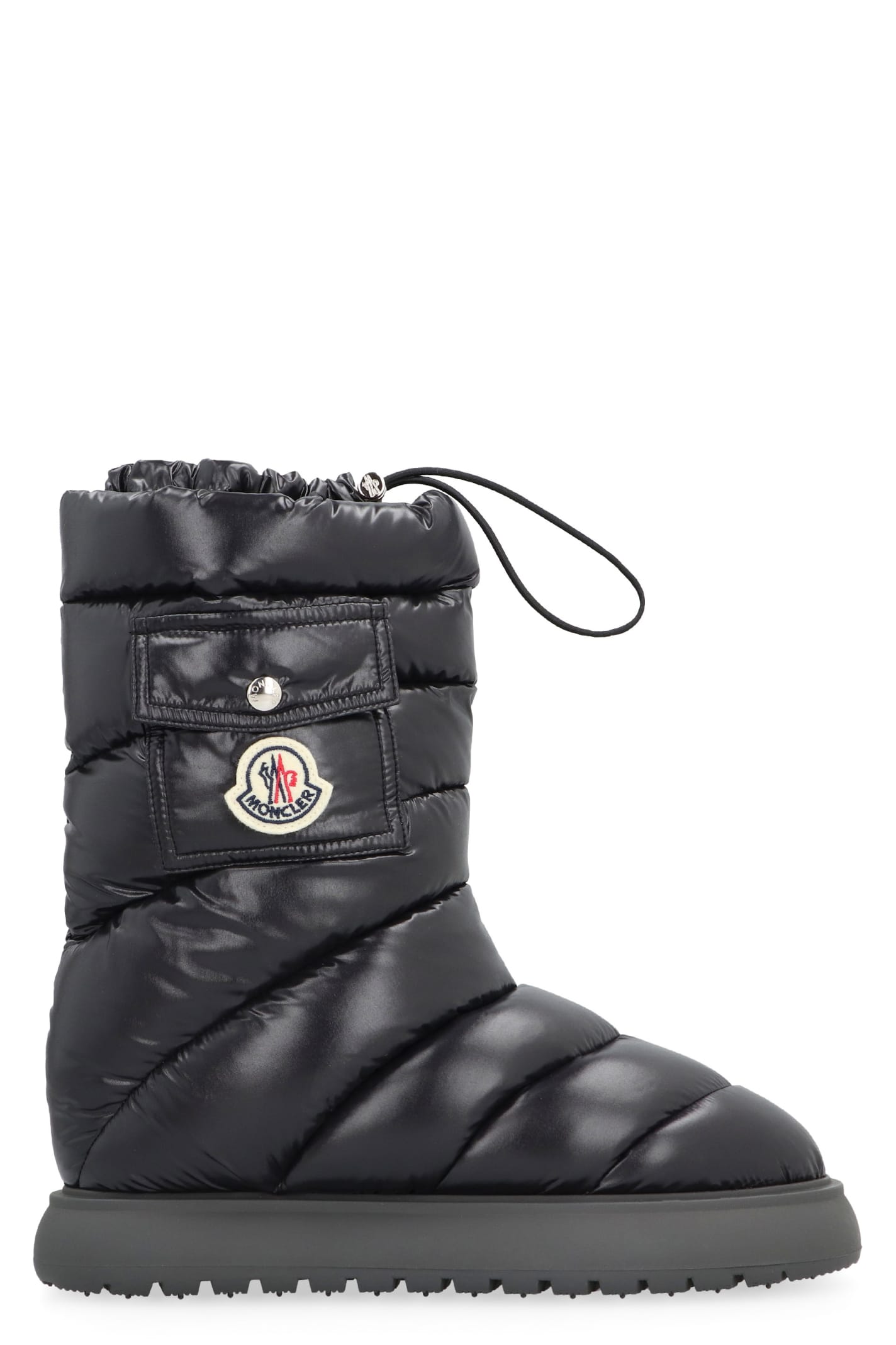 Shop Moncler Gaia Nylon Boots In Nero