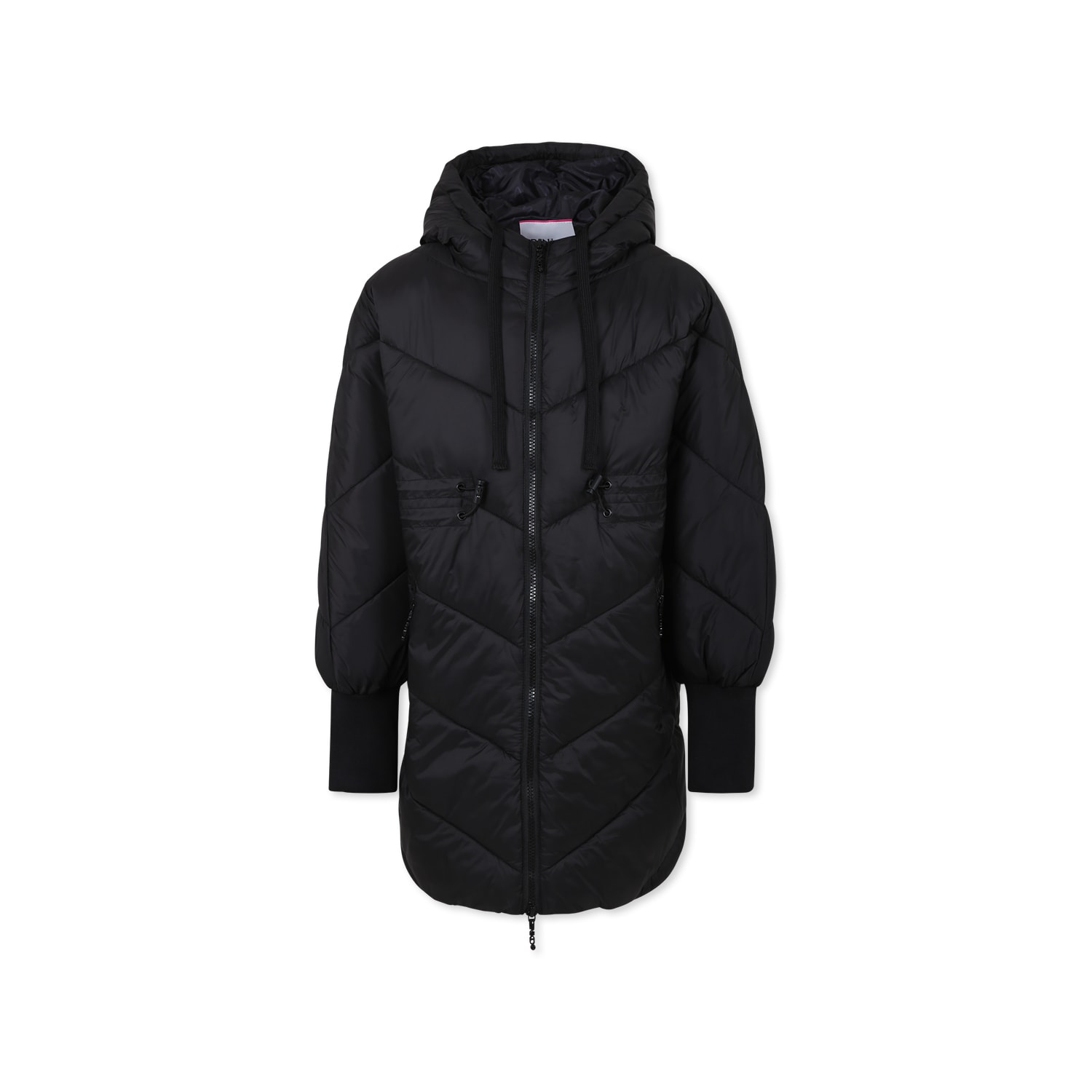 Pinko Kids' Black Down Jacket For Girl
