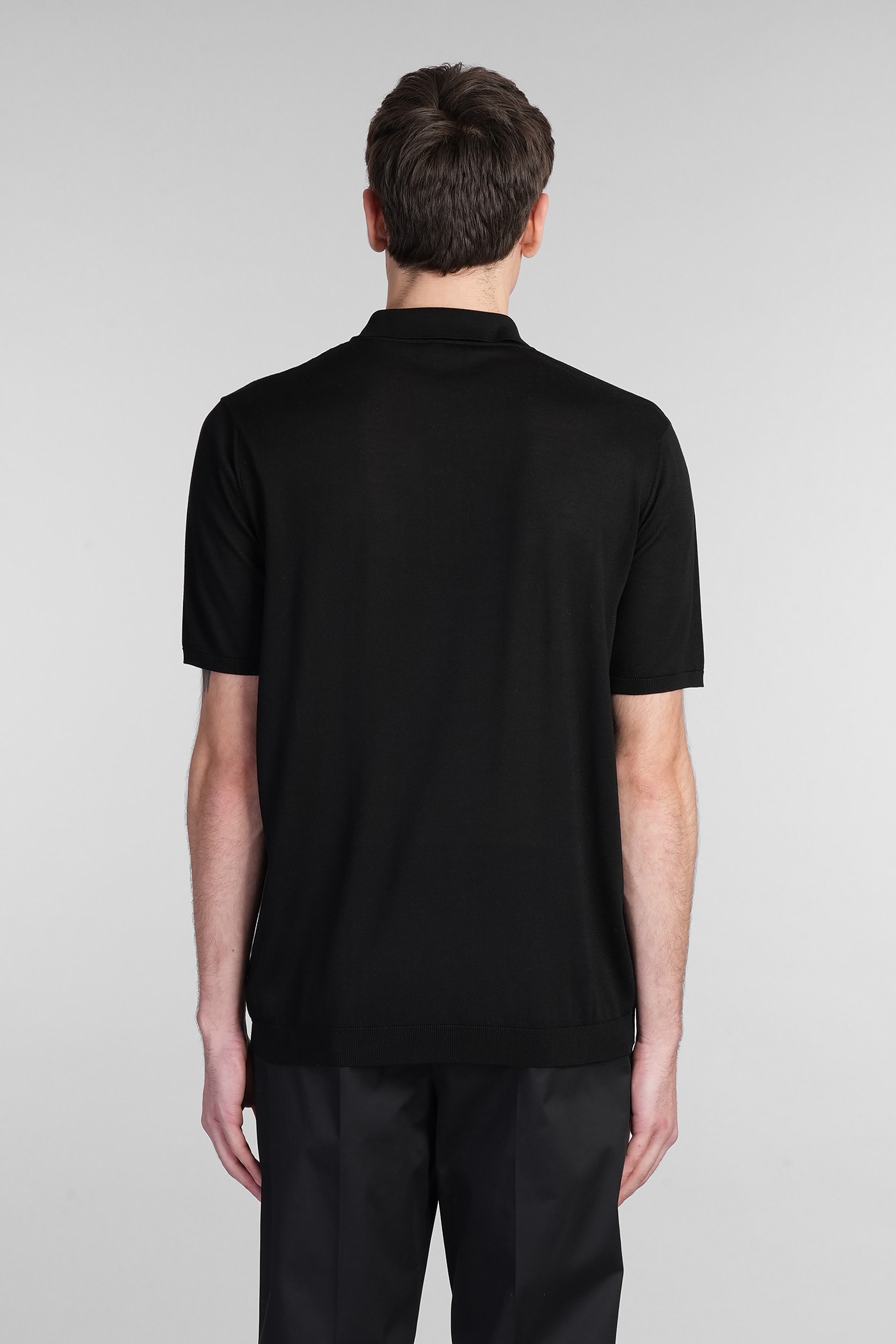 Roberto Collina Basic Polo T-shirt In Black