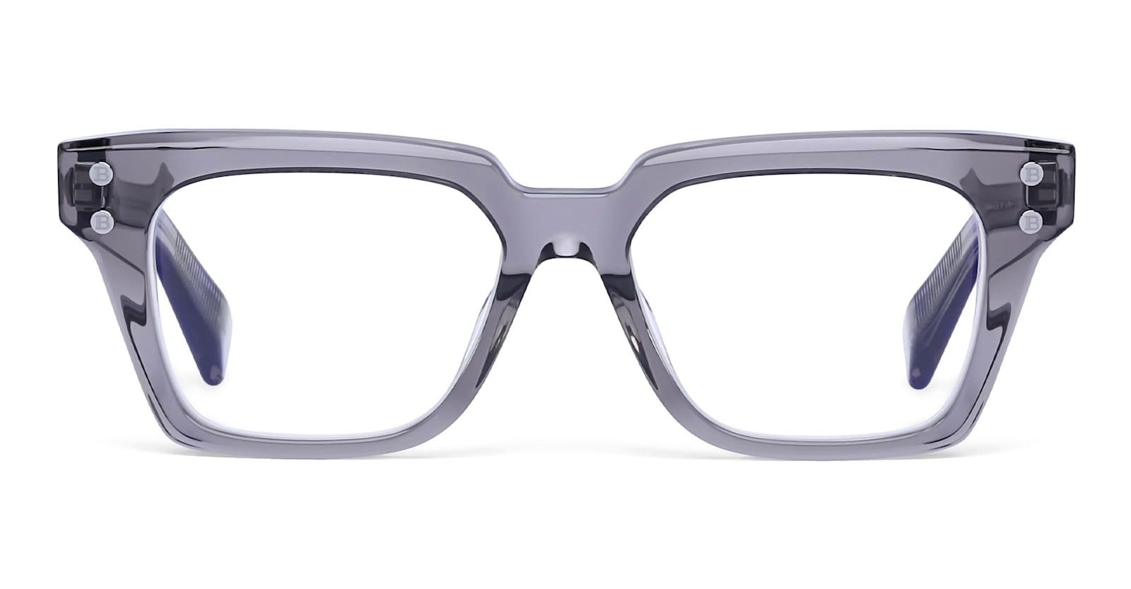 Balmain Square-frame Glasses In Gray