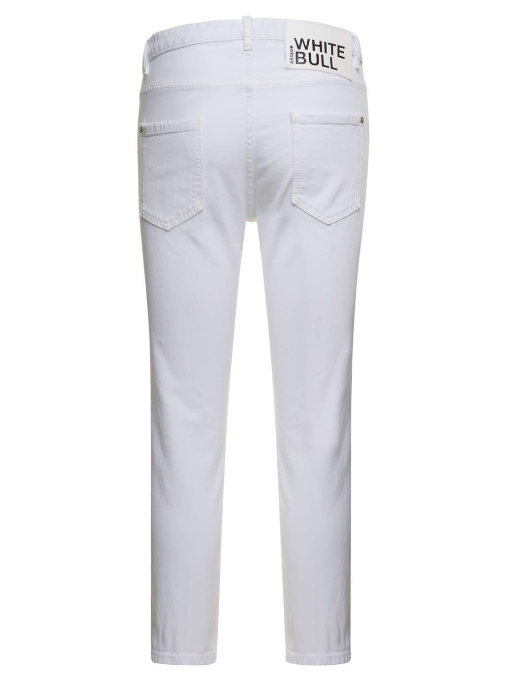 Shop Dsquared2 Cool Girl White Skinny Jeans In Stretch Cotton Denim Woman