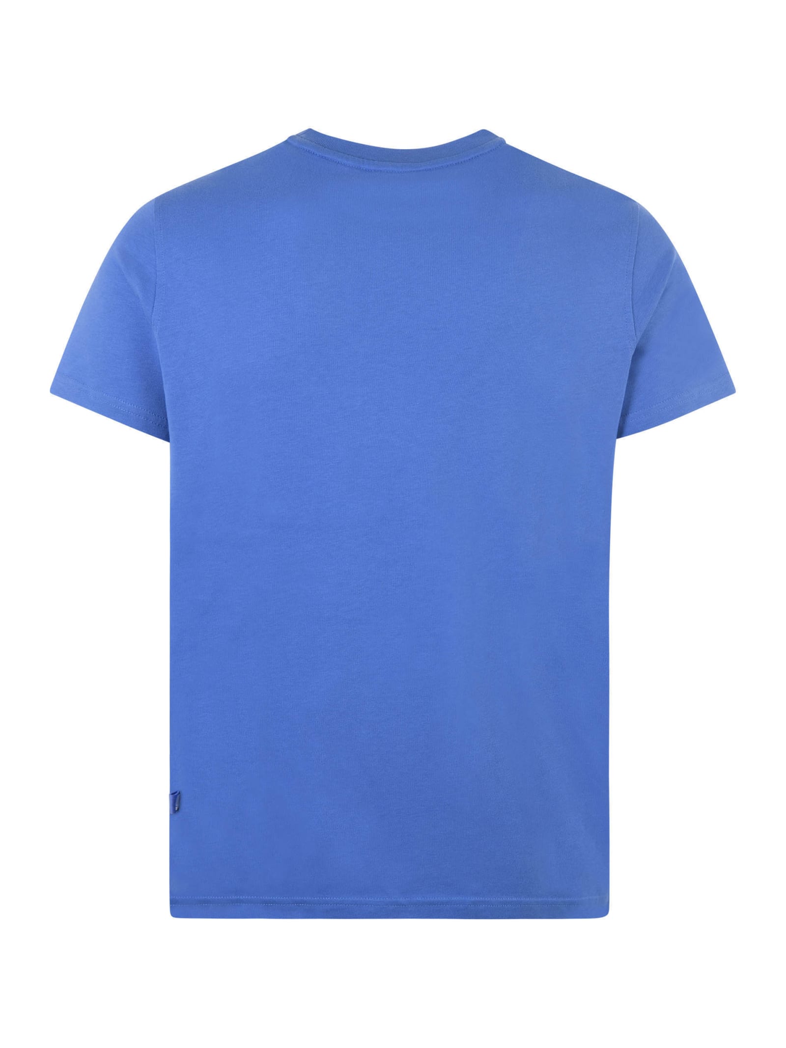 Shop K-way Cotton T-shirt In Azzurro