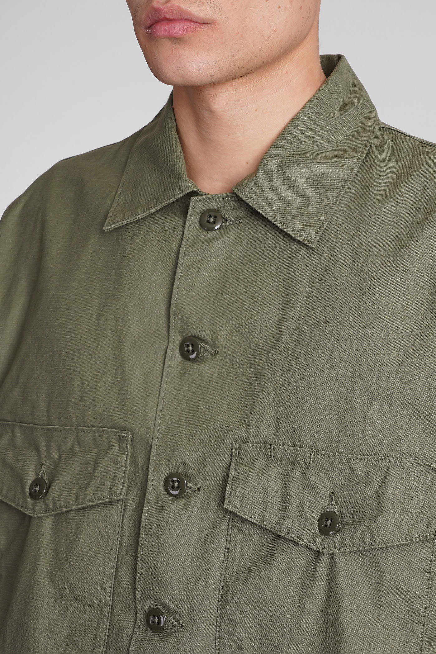 Shop Needles Shirt In Green Cotton