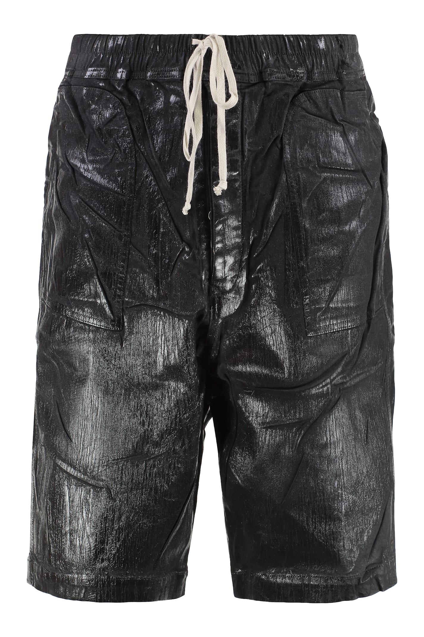 Shop Drkshdw Cotton Cargo Bermuda Shorts In Black
