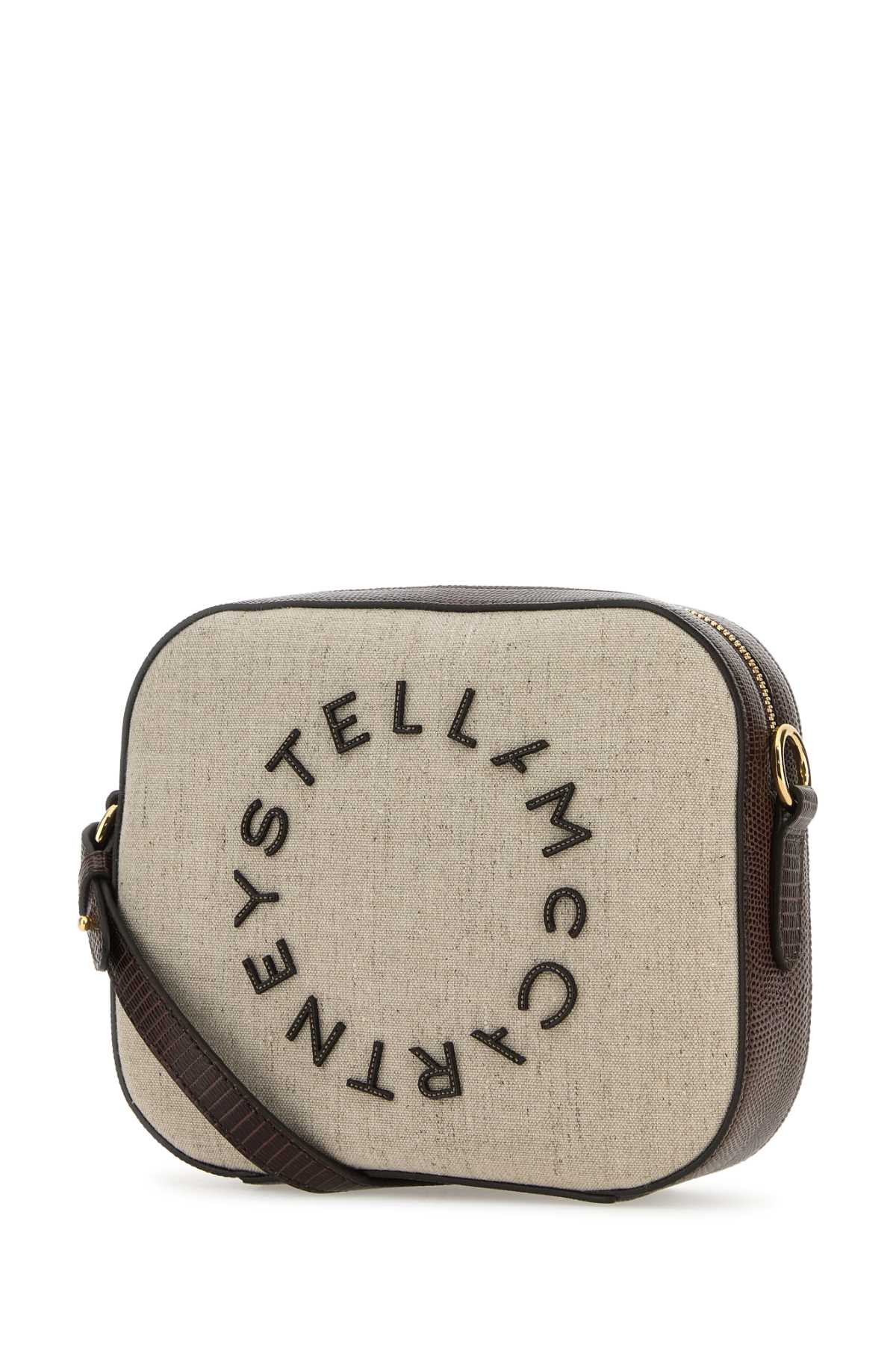 Shop Stella Mccartney Cappuccino Canvas Crossbody Bag In Birch