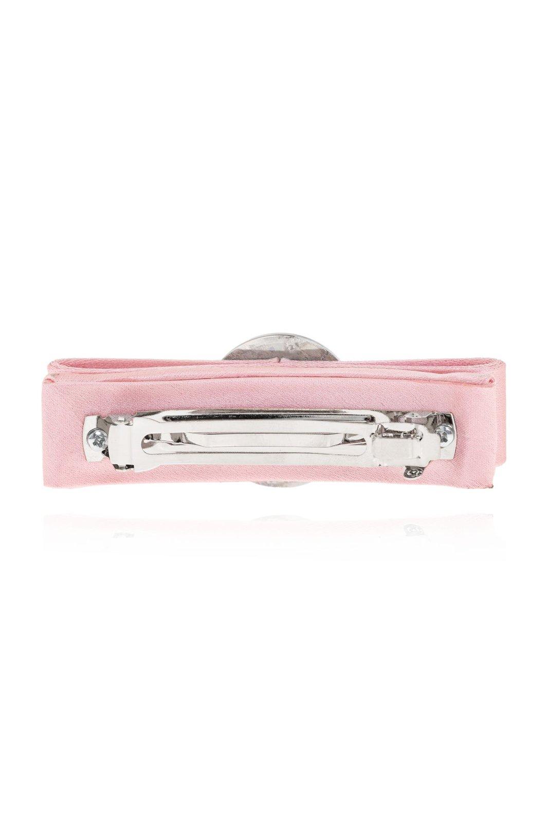 Versace Right Gianni Ribbon Hair Clip In Pink