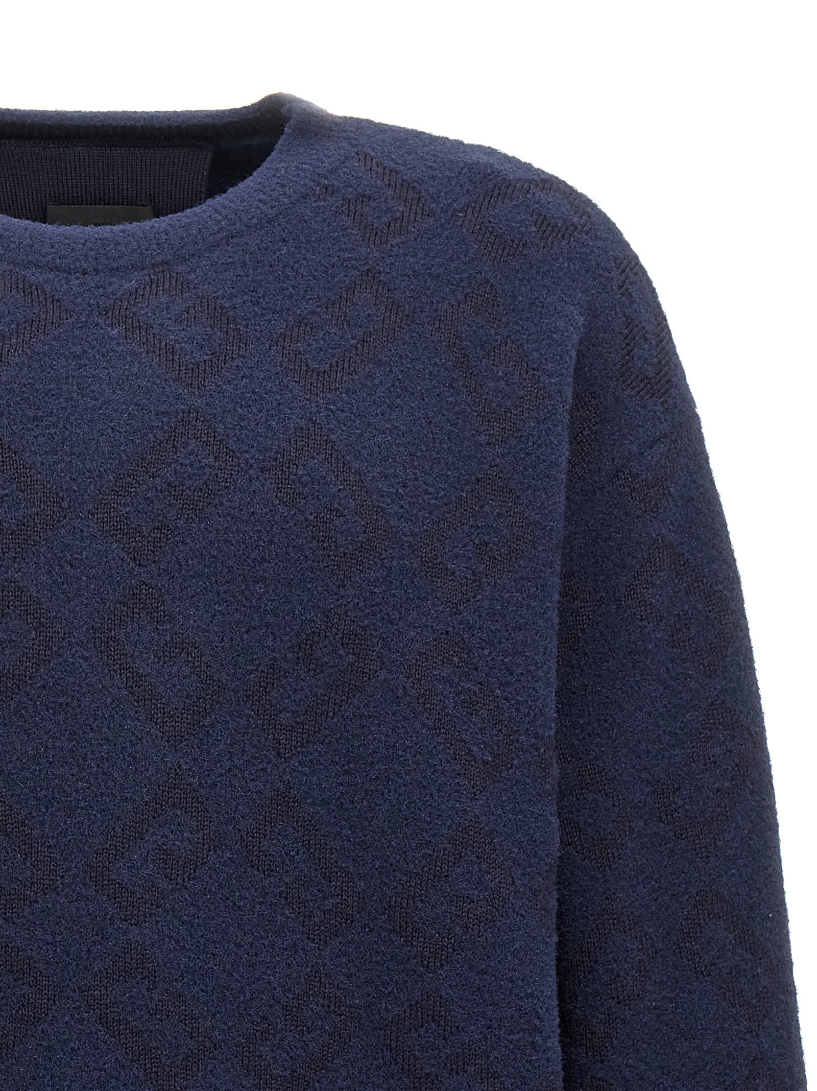 Shop Givenchy Logo Embroidery Sweater In Blue