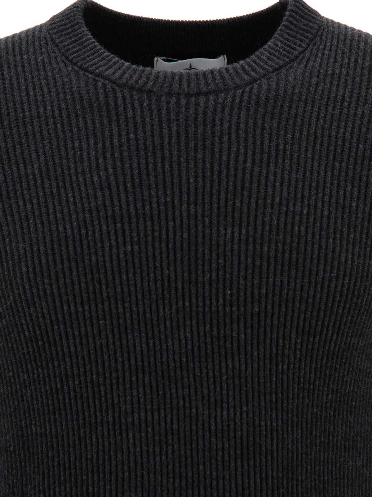 Shop Stone Island Logo Patch Crewneck Jumper In Grey