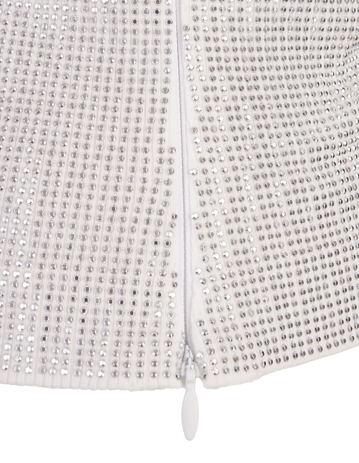Shop Ermanno Scervino Tank Top With Crystals In Silver