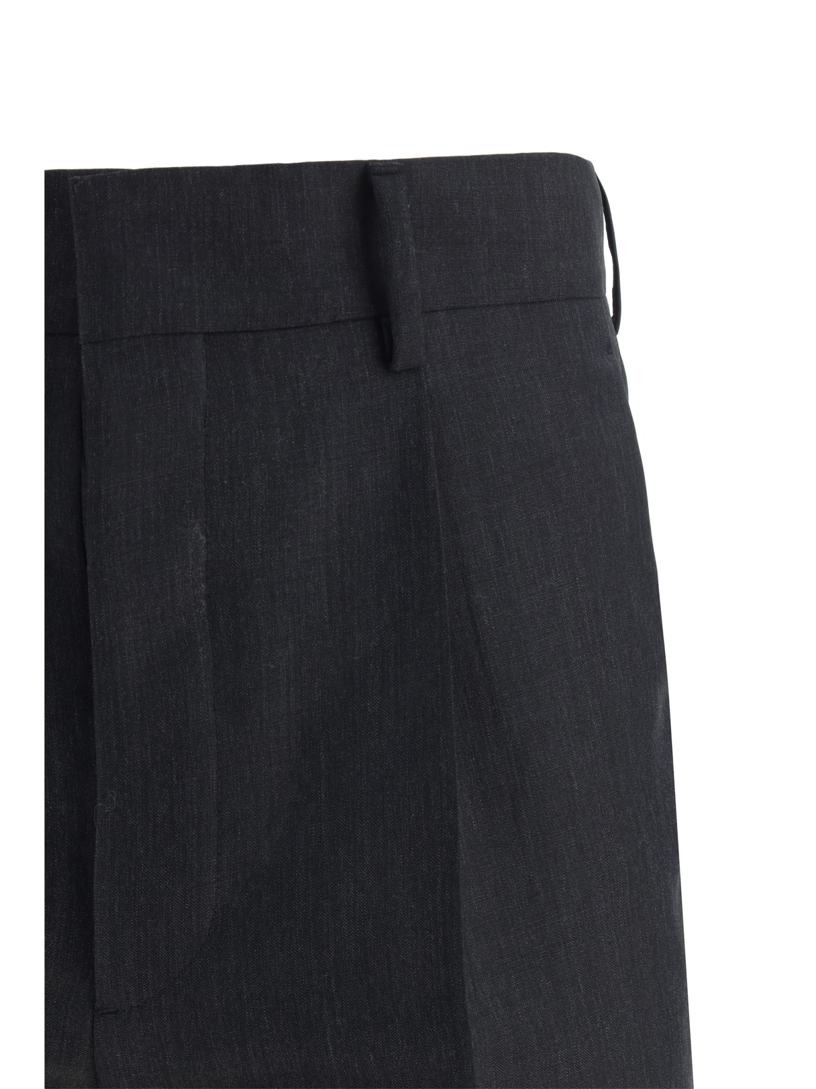 Prada Tailored Straight-leg Trousers In Antracite