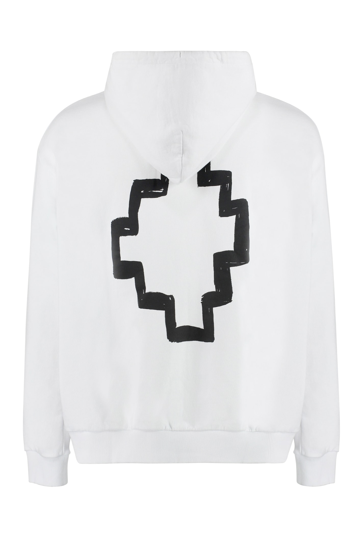 Shop Marcelo Burlon County Of Milan Logo Cotton Hoodie In White