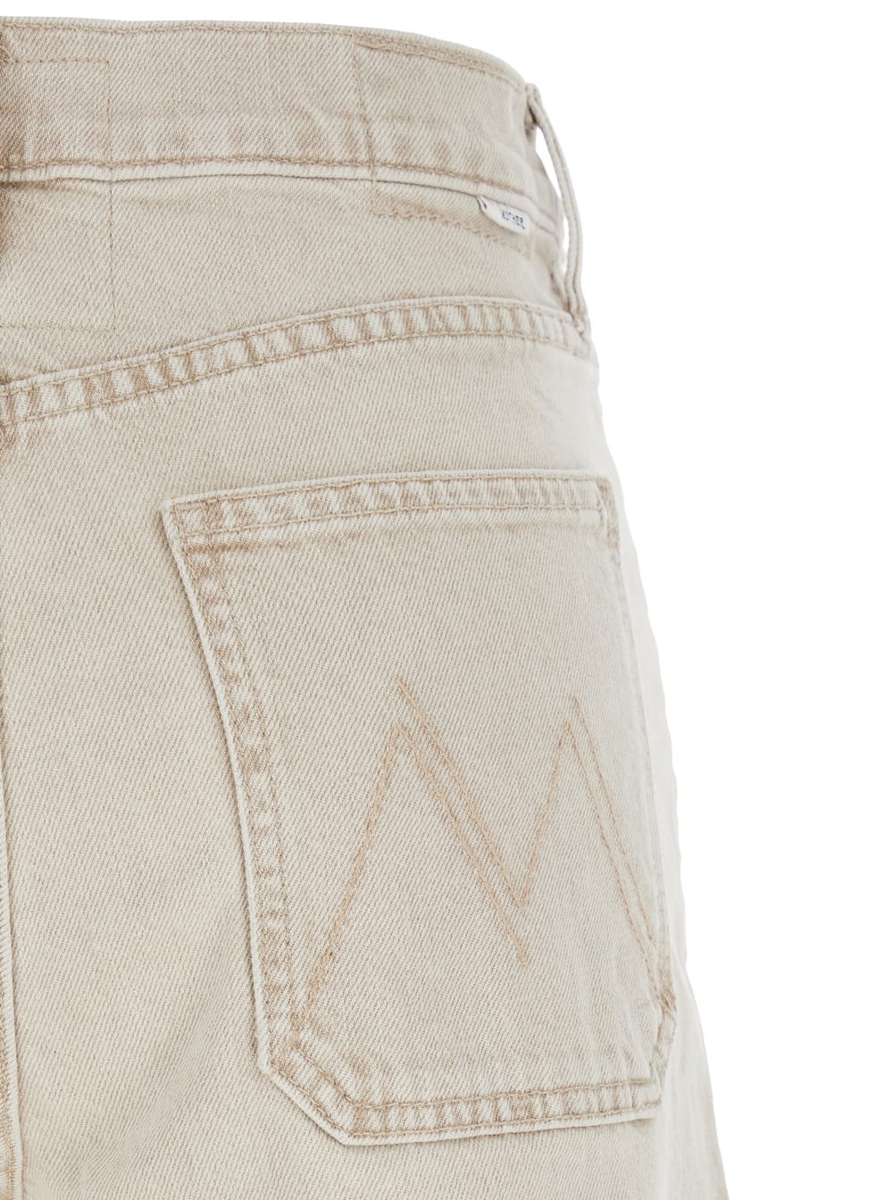 Shop Mother Patch Pocket Undercover Sneak Beige Five-pocket Jeans In Cotton Woman