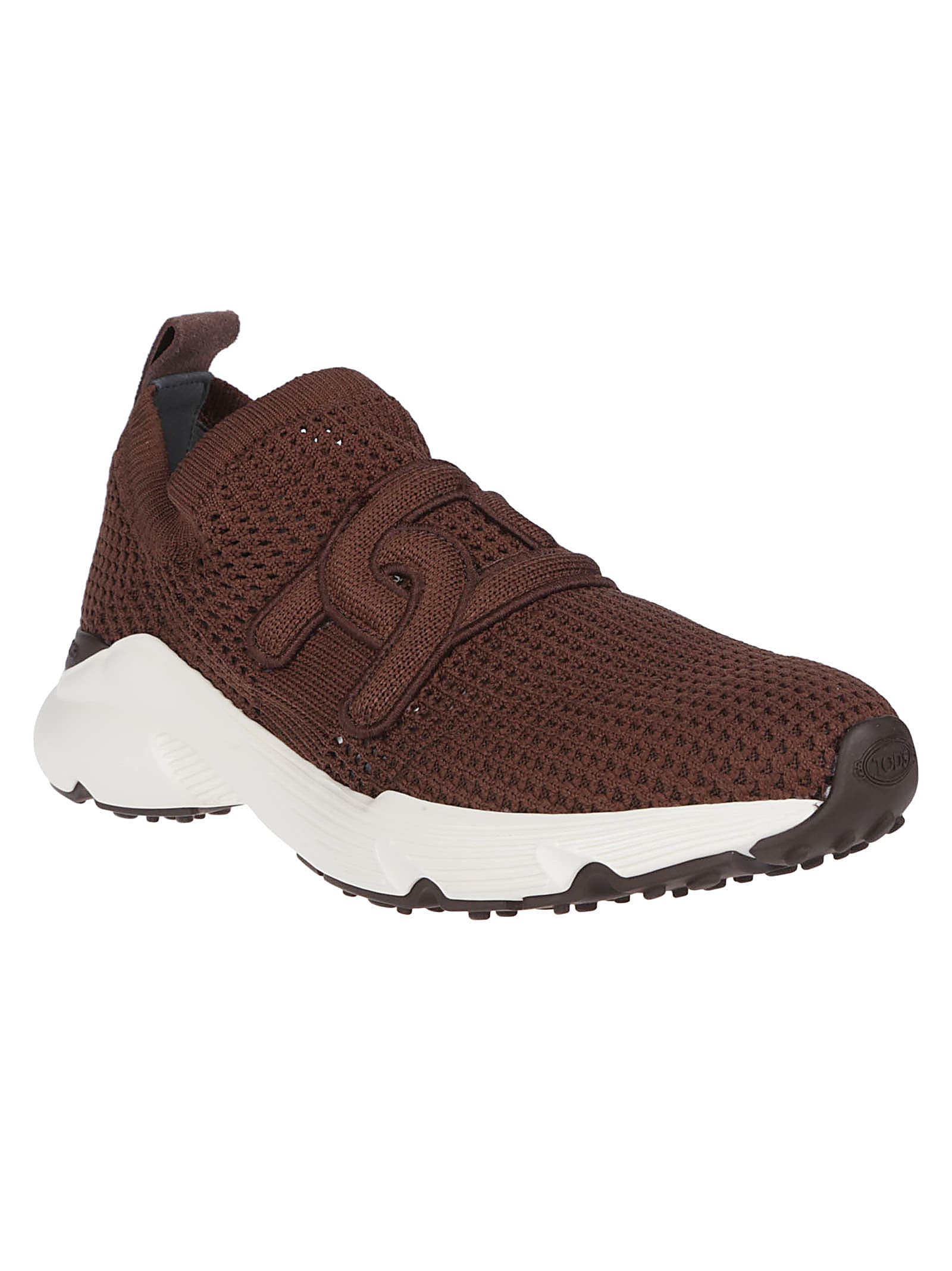 Tod's Womens Tods Sport Run 54c Calzino Logo-embellished Mesh-knit Low-top Trainers In Testa Moro