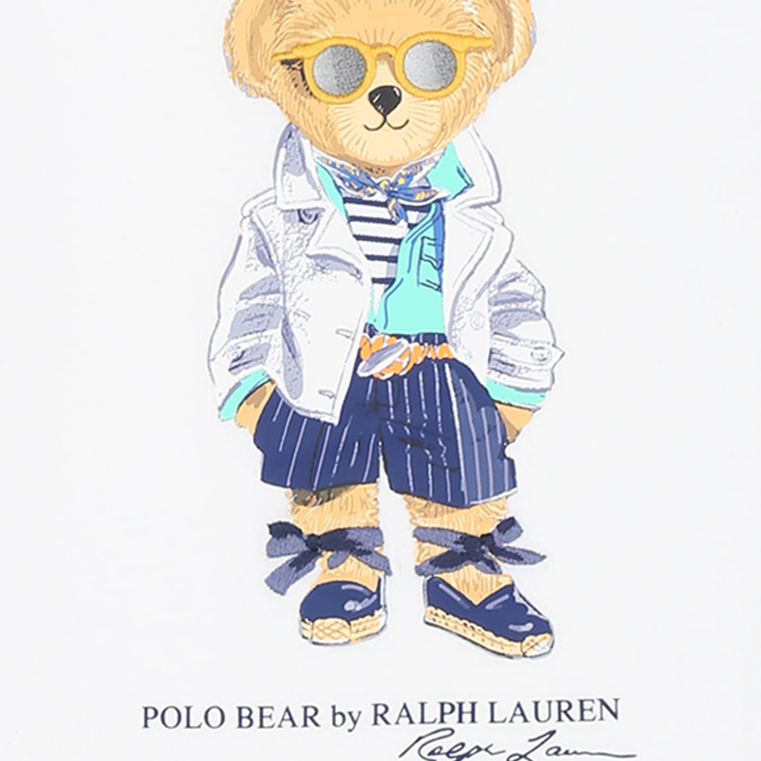 Shop Ralph Lauren White T-shirt For Baby Girl With Polo Bear