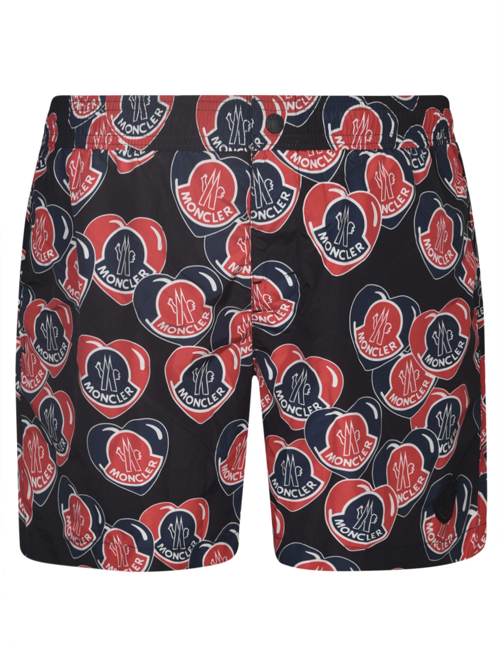 Moncler Logo-print Swim Shorts In Black