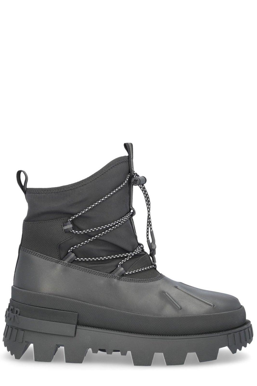 Moncler Logo Embossed Lace-up Boots