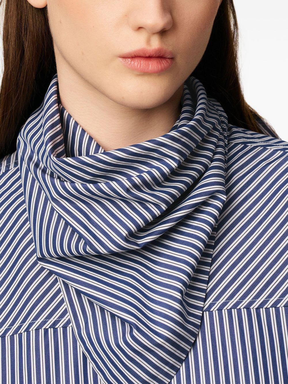 Ami Alexandre Mattiussi Bandana Cotton Dress In Blue