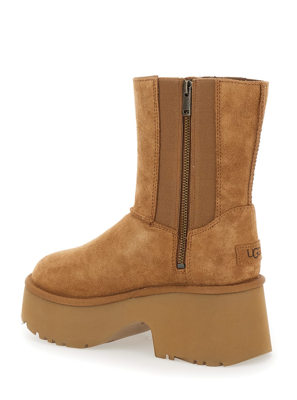 Shop Ugg Classic Twin Seam New Heights In Beige