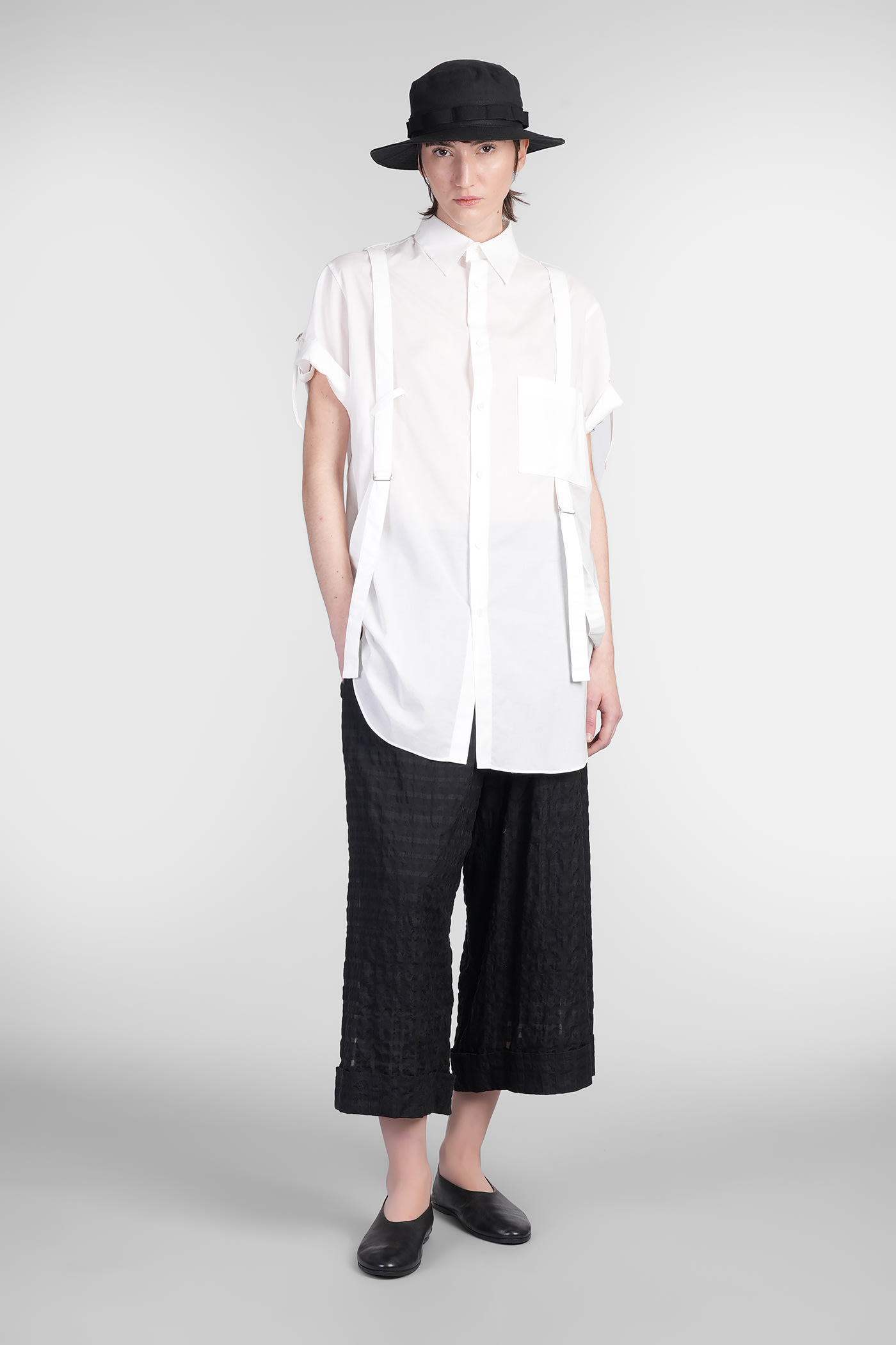 Yohji Yamamoto Shirt In White Cotton In White