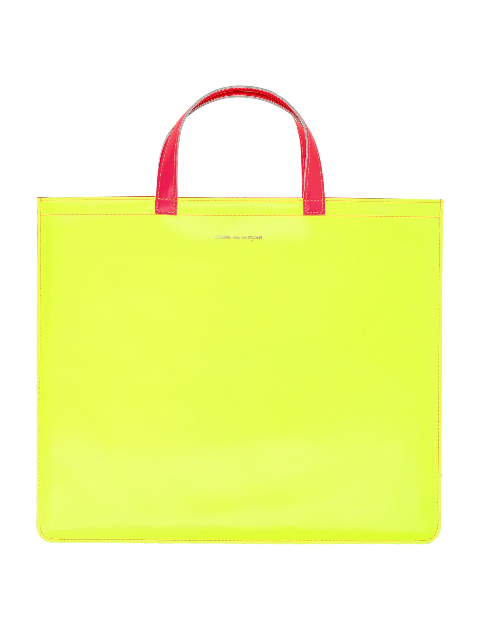 Shop Comme Des Garçons Super Fluo Tote Bag In Yellow/orange