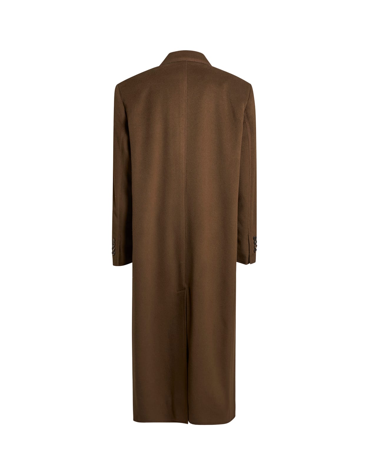 Shop Etro Dark Brown Coat With Laminated Print