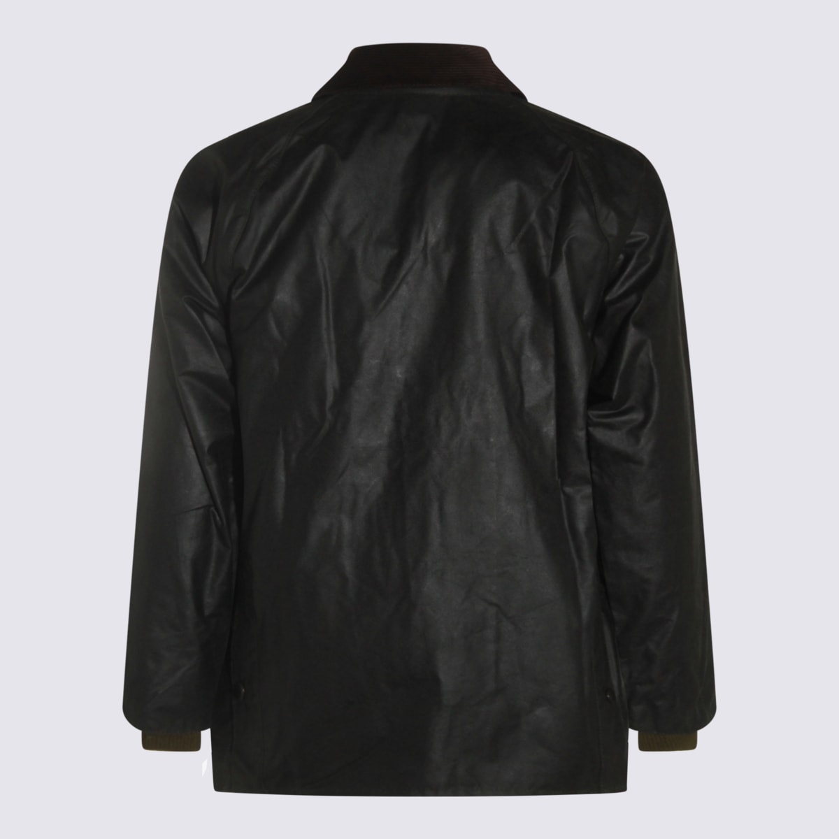 Barbour Relaxed Fit Jacket Corduroy Collar In Black