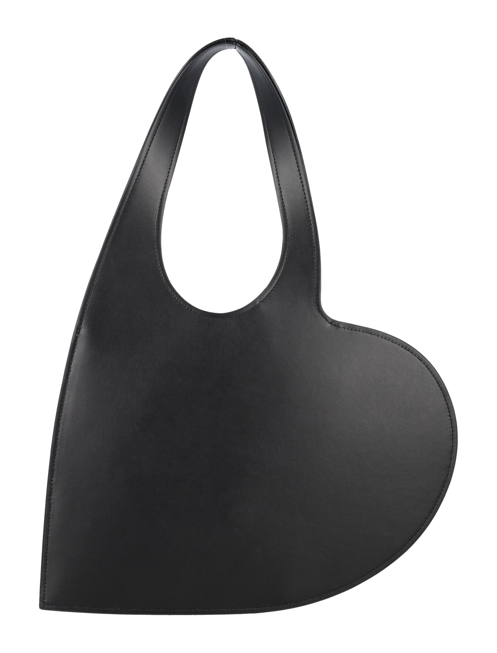 Shop Coperni Mini Heart Tote Bag In Black