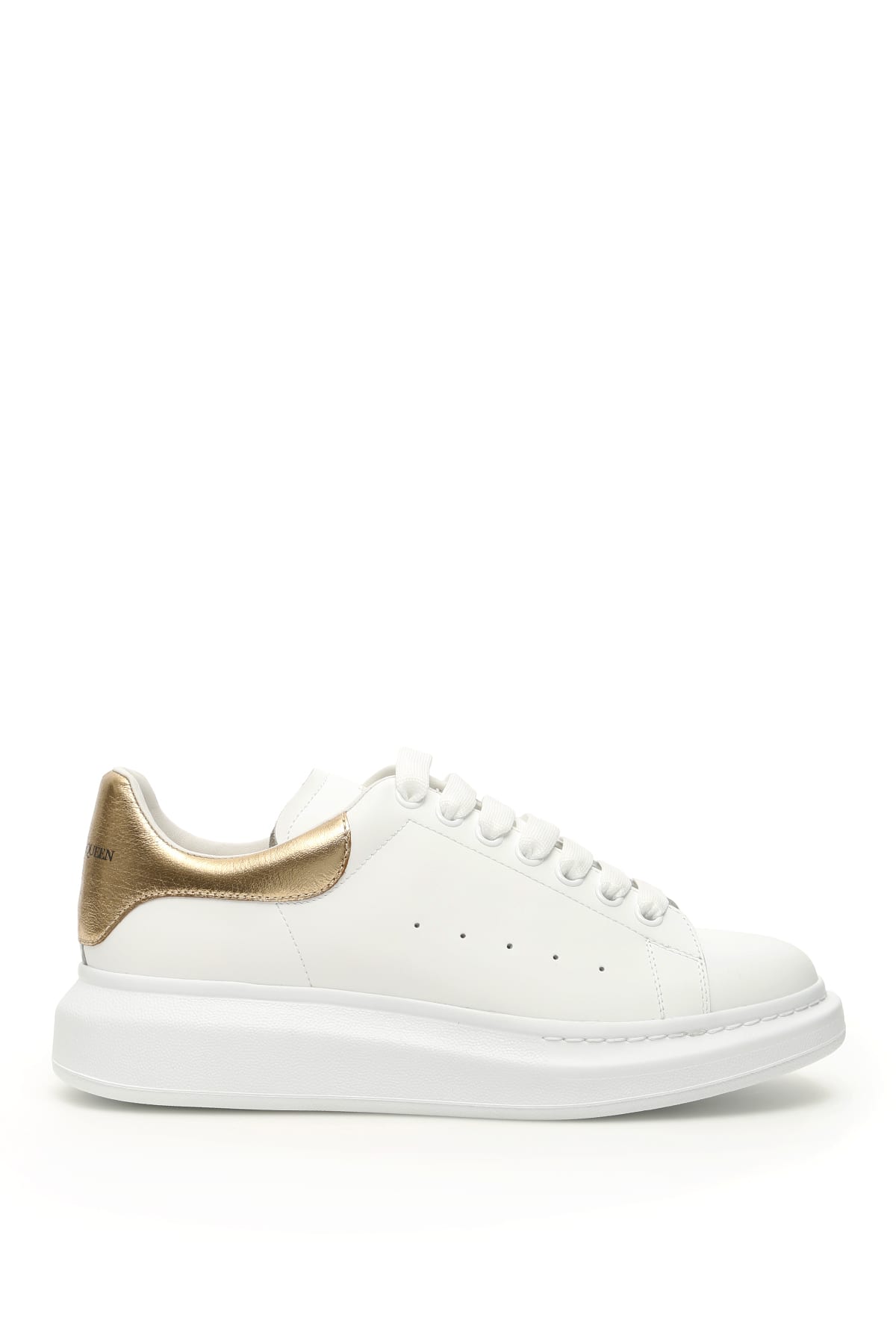 Alexander Mcqueen Gold Foil Embellished Chunky Leather Sneakers
