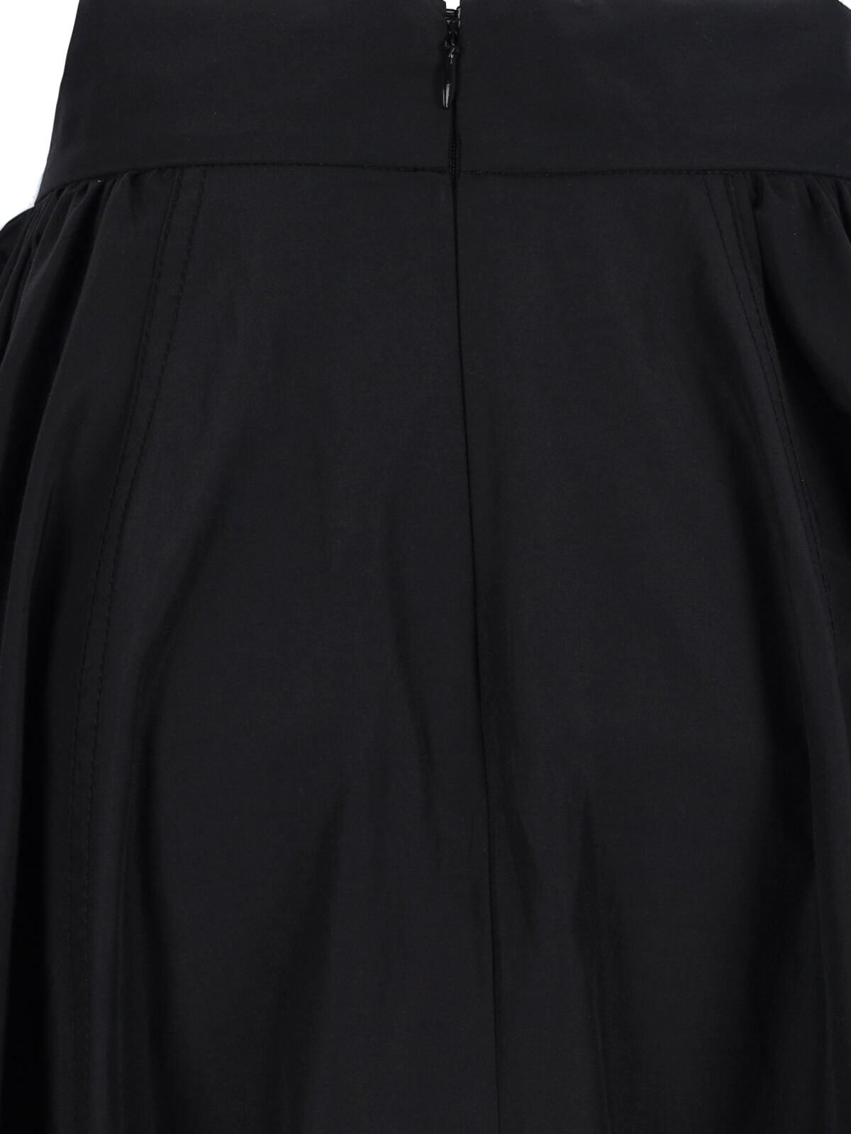 The Andamane 'victoire' High-waisted Maxi Flared Skirt In Black