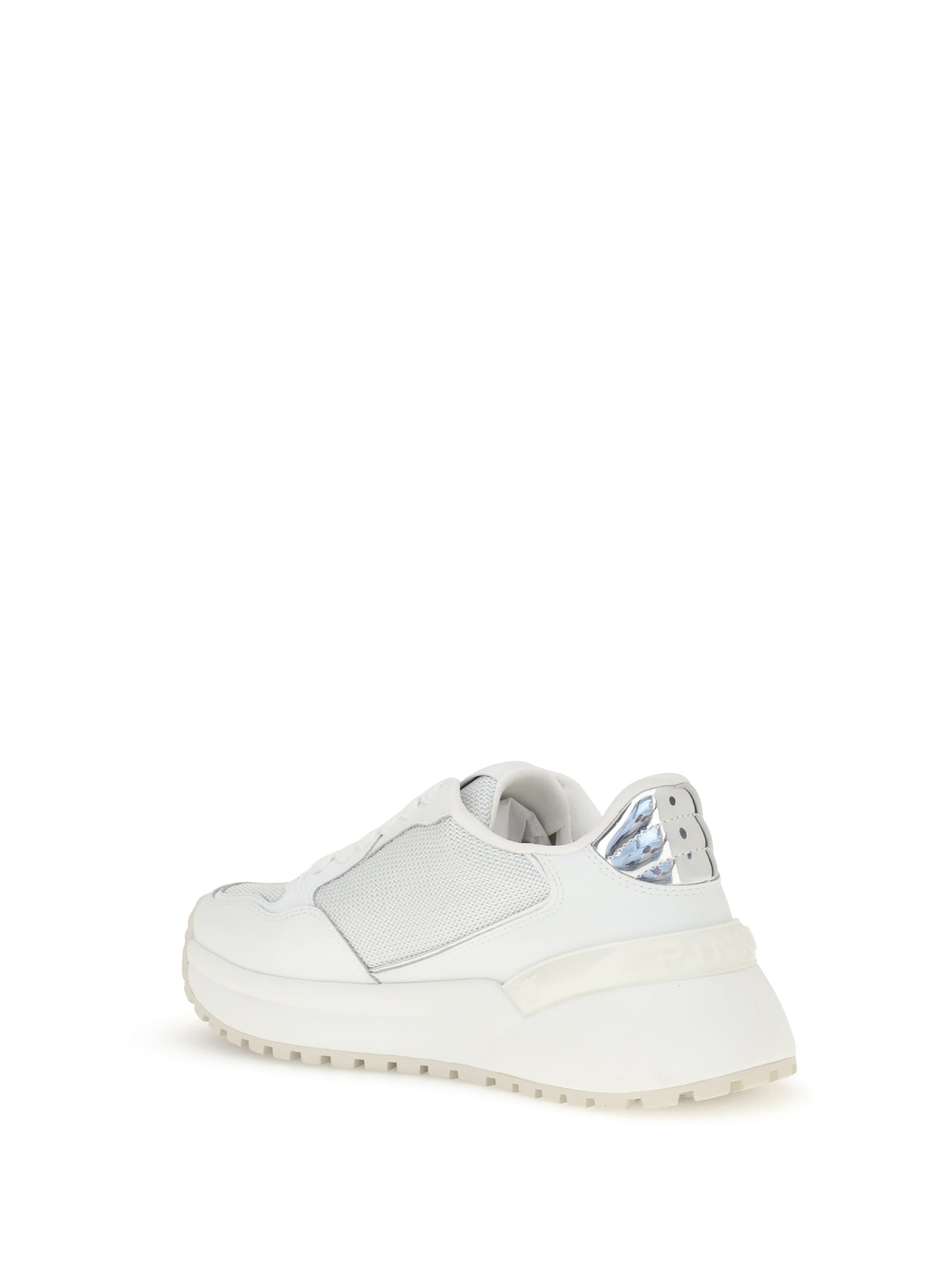 Pinko Love Birds-embellished Platform Sneakers In White