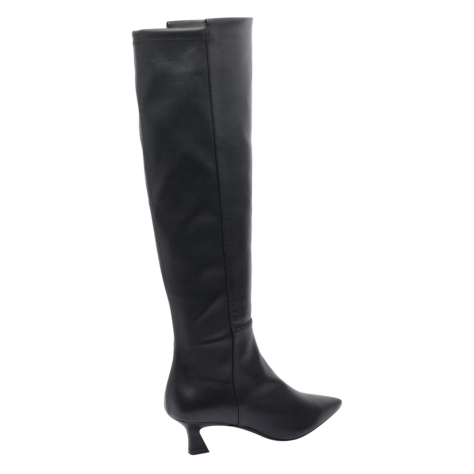 Stuart Weitzman 50mm 5050 Vinnie Sculptural-heel Boots In Black